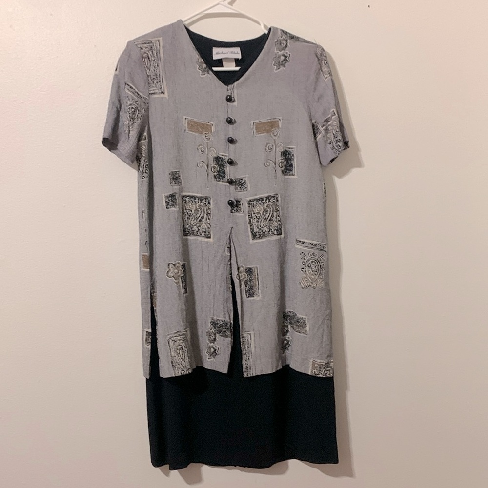 Michael Blake Black/ Gray Dress One Piece Size OP Used